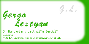 gergo lestyan business card
